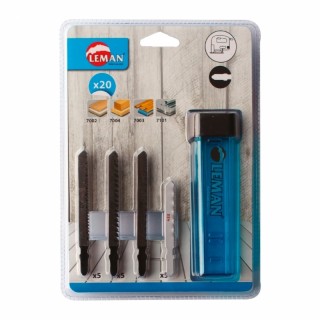Assortiment 20 lames scie sauteuse - LEMAN 8051.20