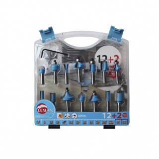 Coffret de 14 mèches à défoncer - LEMAN 428.700.14