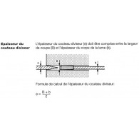 Couteau diviseur - GEDIMO - ép. 2,8 mm, pour lame Ø 300 mm