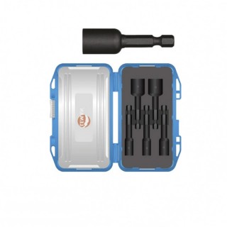 Coffret 5 douilles - LEMAN 53005 - 1/4" - 6 pans - L 65 mm - Impact