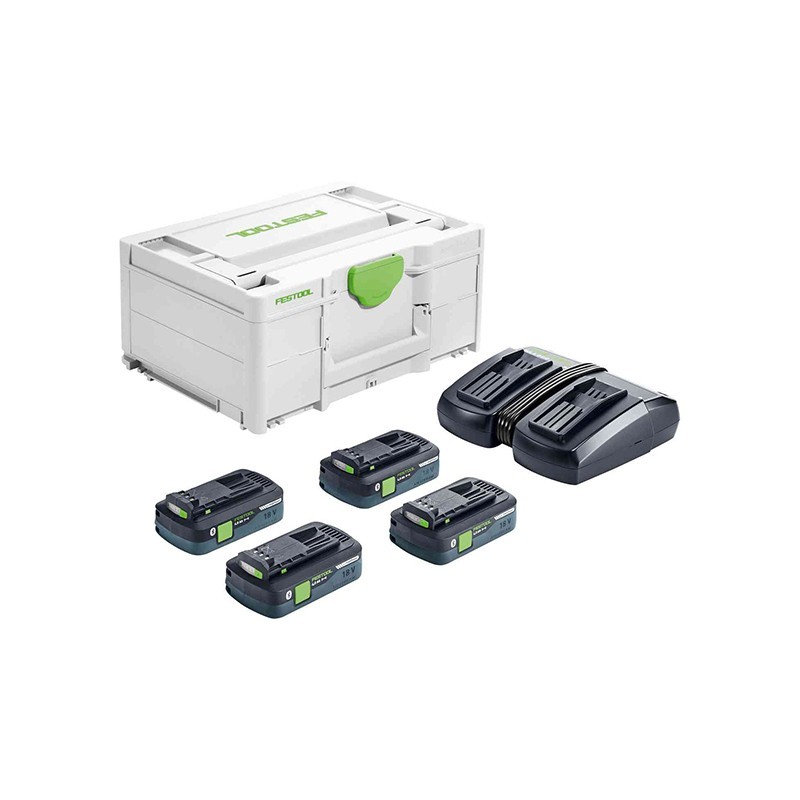 Set énergie - FESTOOL 577104 - SYS 18V 4x4,0/TCL 6 DUO