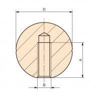Poignée boule - APAAX 6131050 - M10 - plastique