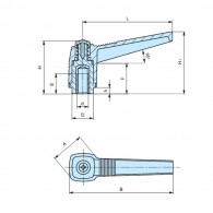 Poignée débrayable taraudée - APAAX 6357020 -  M12 - plastique
