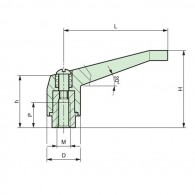 Poignée débrayable taraudée - APAAX 7740045 -  M12 - métal