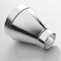 Cône de réduction bords lisses - Ø 122 Int. / 120 Flex. - L 160 mm