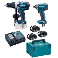 Lot perceuse-visseuse à chocs - MAKITA DLX2144TJ1 -18 V Li-ion - 5 Ah
