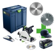 Lot scie circulaire promo - Scie plongeante - FESTOOL TSC 55 KEB-Basic 578223 - 18 V / 36V Li-ion - édition 100 ans