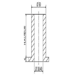 Manchon - ELBE MA089413 - Ø 40/50 x ht 130 mm