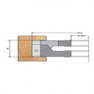 Porte-outils - ELBE PF006040 - feuillure - Ø 160x20/40x50 mm