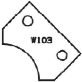 Plaquette - ELBE W103 - 30x20x2 mm - r 15 mm