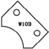 Plaquette - ELBE W103 - 30x20x2 mm - r 15 mm