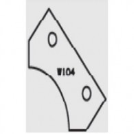 Plaquette - ELBE W104 - 40x20x2 mm - r 20 mm