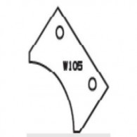 Plaquette - ELBE W105 - 40x25x2 mm - r 25 mm